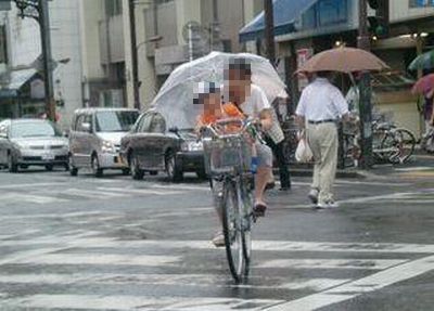 自転車傘画像